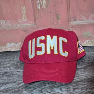 USMC UNITED STATES MARINE CORPS Blue BULLDOG MASCOT HAT Military Baseball